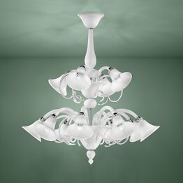 Twelve lights chandelier white color 