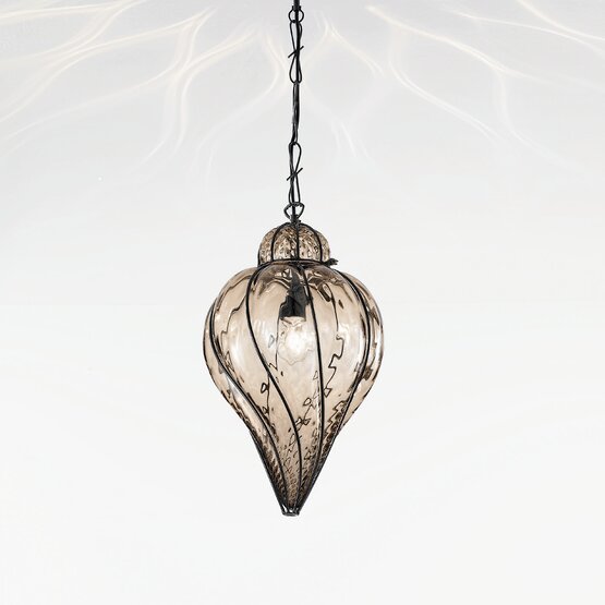 Venetian suspended lamps (drops), Suspended lamp in smoked color