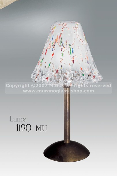 1190 series Table lamps, Table lamp with murrine