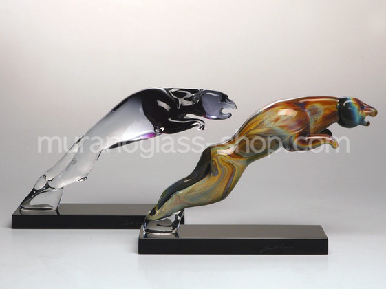 Panther, Panther made in chalcedony glass