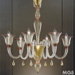 Rigadin chandelier at six lights