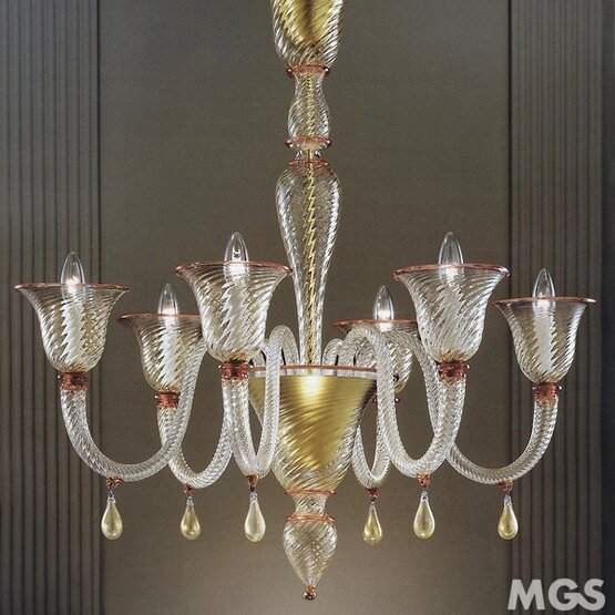 Rigadin Chandeliers, Rigadin chandelier at six lights