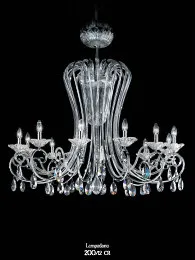 Crystalchandelier at six lights