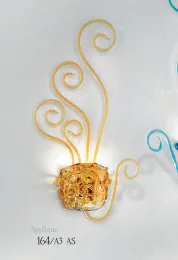 Modern sconce in amber