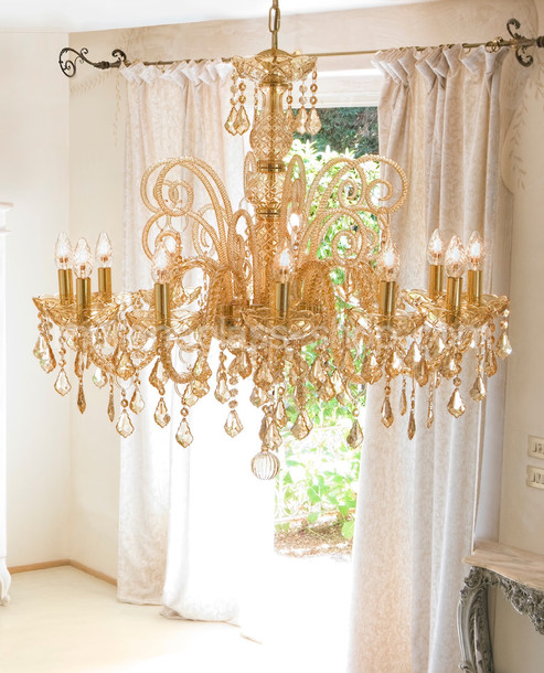 Bohemia Bright chandelier, Bohemian crystal chandelier at twelve lights