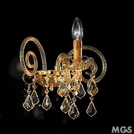 Bohemia style sconce with amber decoration