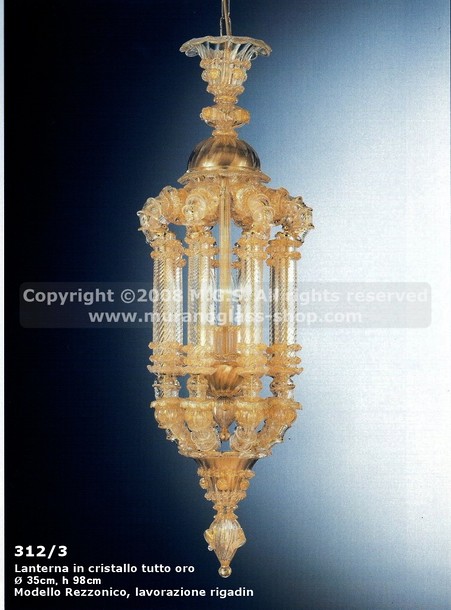312 series Lantern, Lantern made with Murano glass