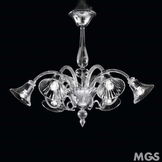 Venier Chandelier, 8 lights, crystal color