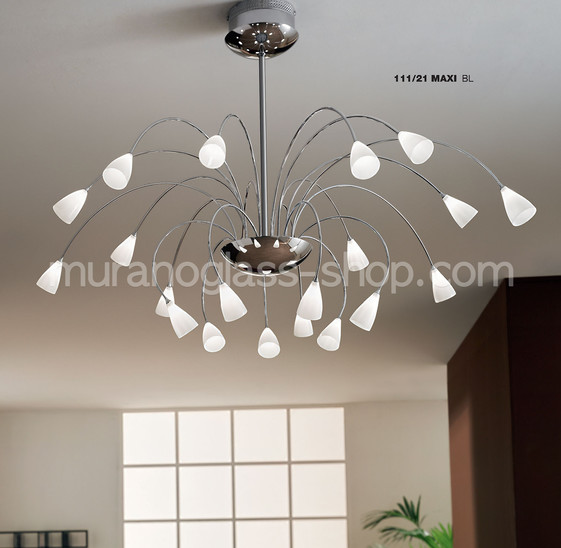 111 Series Chandeliers, Milk White chandelier MAXI version