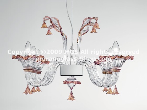 2576 longitudinal series Chandeliers, Longitudinal chandelier at six lights