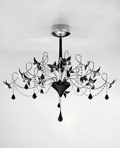 Modern crystal chandelier with flowers