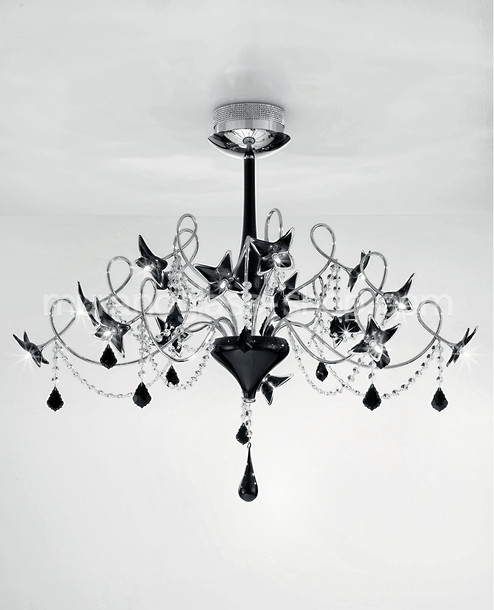 287 series Chandeliers, Modern chandelier with flowers, black color