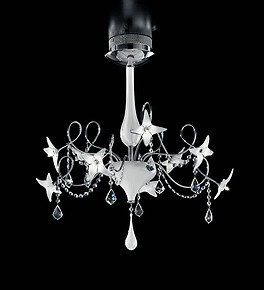 Modern crystal chandelier with flowers