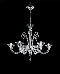 Five lights crystal smoked chandelier