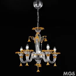 2575 series chandelier, 5 lights, crystal color