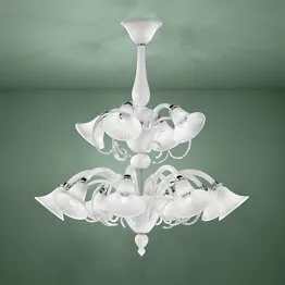 Twelve lights chandelier white color 