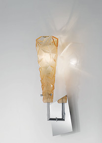 Sumberged amber color wall light