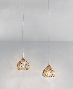 Modern suspended lamp with murrine