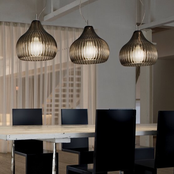 Sphera Suspended lamp, Modern suspended lamp in smoked color