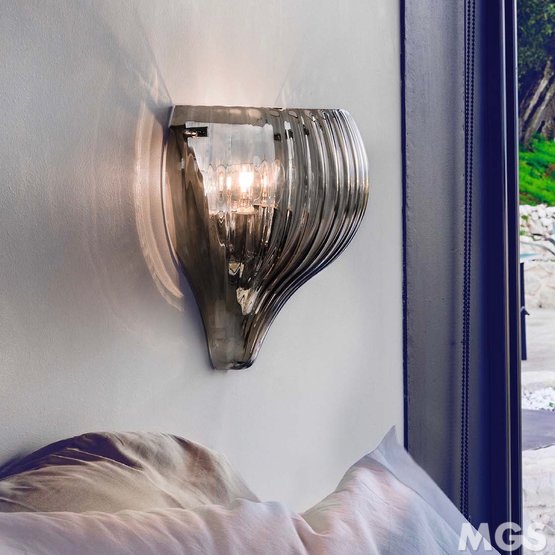 Wall Lights | Carrara Glassmakers Buy Smoked Venetian Wall Light from the