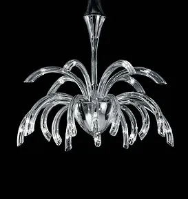 1202 series chandelier, 21 lights, crystal color
