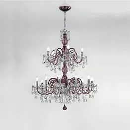 White color chandelier with crystal details