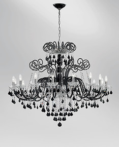 Black and crystal bohemia style chandelier