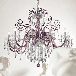Crystal and amethyst bohemia style chandelier