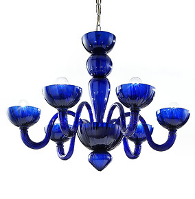 Blue color chandelier