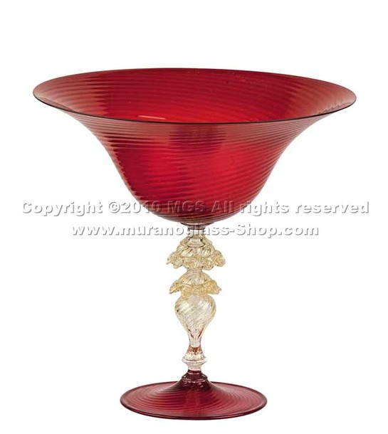 5477 Murano bowl, Murano bowl in red color