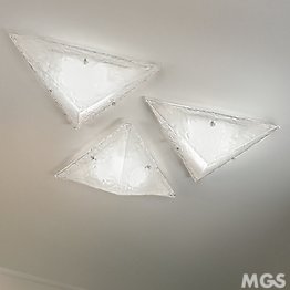 Monolith ceiling lamp in opaque crystal