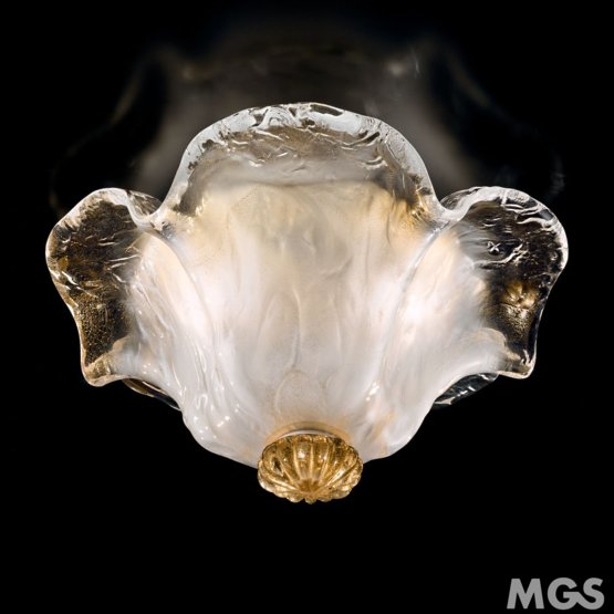 Argus Ceiling light, Ceiling light in crystal decorated with gold