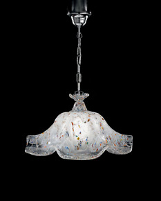 Crystal chandelier with gradient and murrine