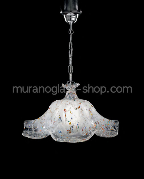 Argus Suspended lamp, Crystal chandelier with gradient and murrine