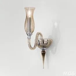 Smoked color sconce at one light