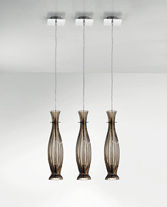 Suspended lamp in smoked color