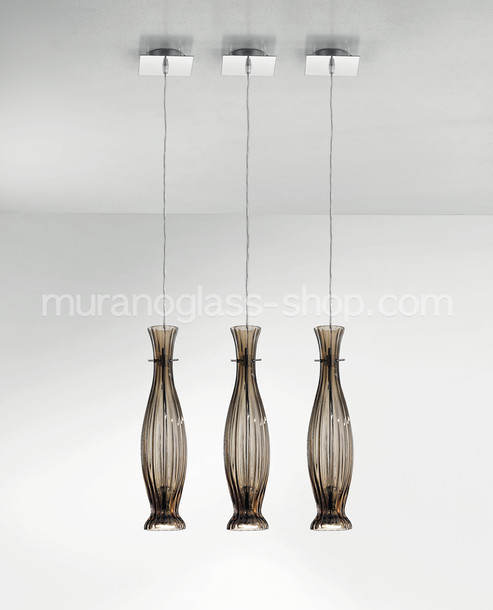 Modern Murano Suspended lamps 3631 Series, Suspended lamp in smoked color