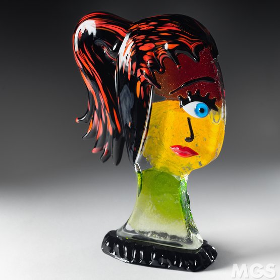 Head Picasso style, Head Picasso style, girl with ponytail