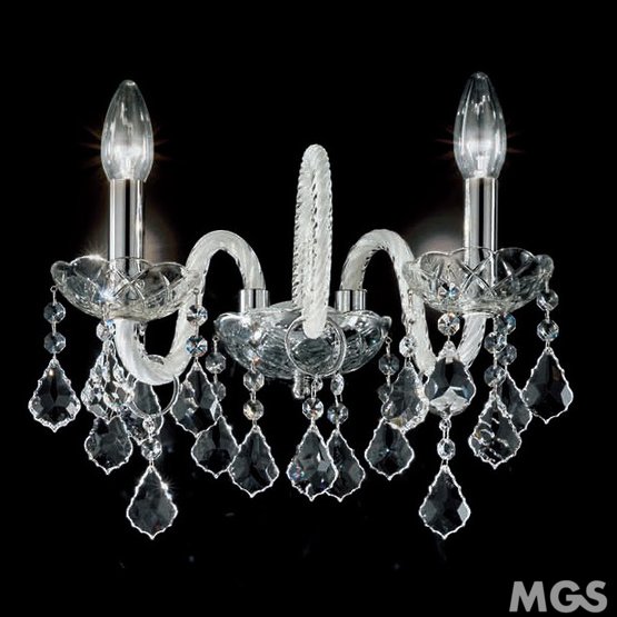 Bohemia Wall lights, Wall light at two lights in crystal and amethyst color