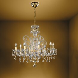 1059 bohemia series chandelier, 8 lights, crystal and white color
