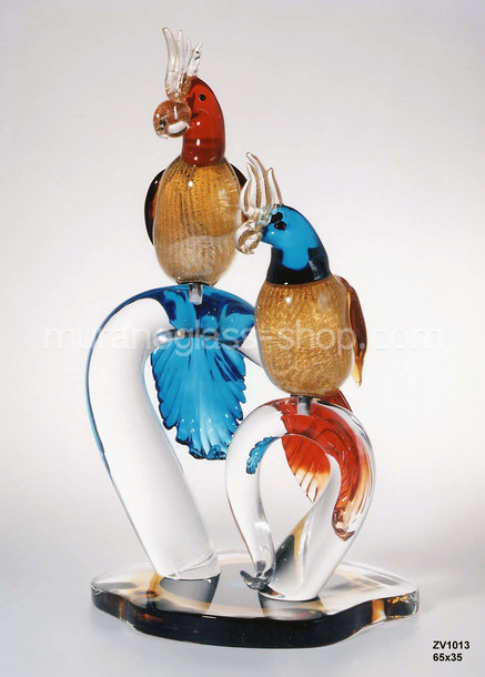 Parrots, Parrots on base (pair)