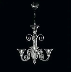 Crystal chandelier at three lights