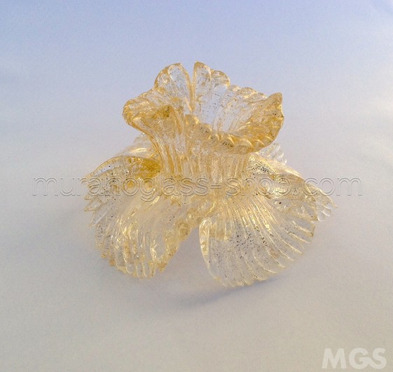 Double cutted flowers, Crystal double cutted flower with gold