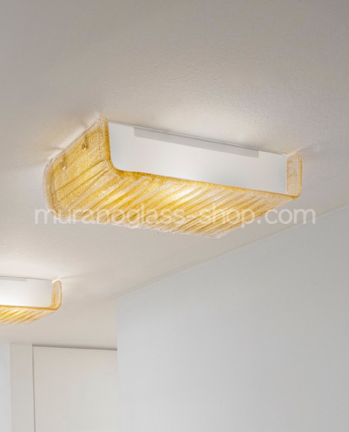 Altair Ceiling light, Ceiling lamp with amber graniglia