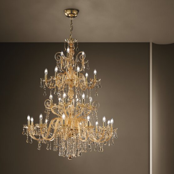 Bohemia Star chandelier, Crystal chandelier