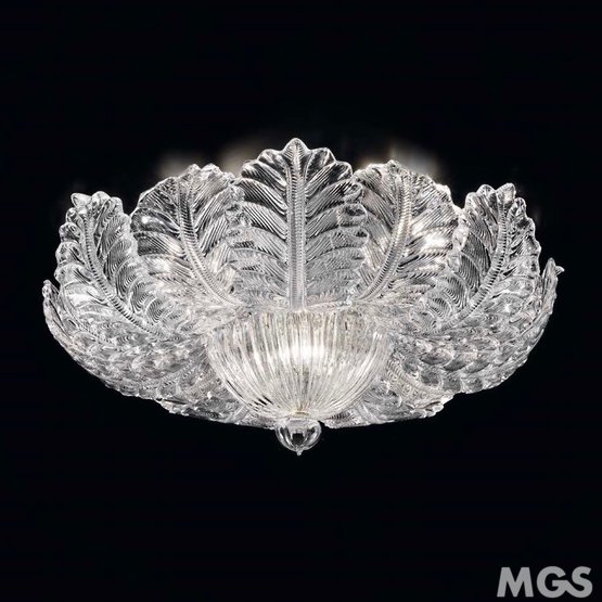 Eridani Ceiling light, Crystal with 24k gold ceiling lamp