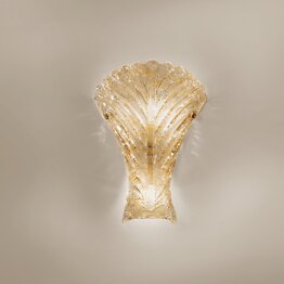 Crystal with 24k gold wall light