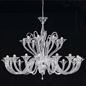 Twenty four lights crystal smoked chandelier