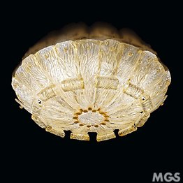 Amber crystal ceiling lamp