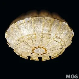 Crystal ceiling lamp with 24k gold